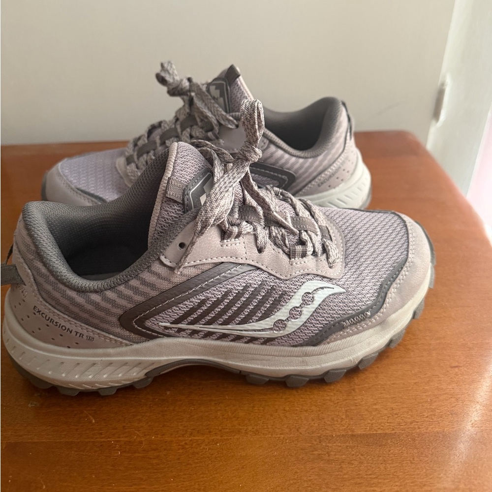 Saucony Excursion TR 15 Trail Running Shoe Grey & Blue Sneakers